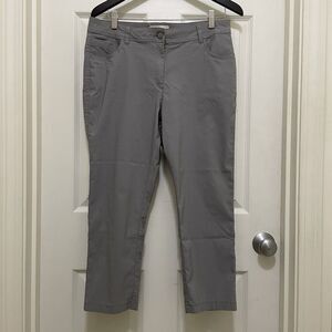 Sag Harbor New York Cropped Stretch Pants Capris Light Gray Women’s Sz 14